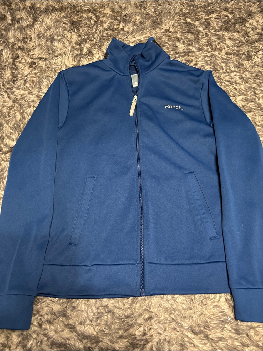 Bench Men's Navy Blue Lightweight Full-Zip Jacket